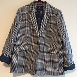 Boden houndstooth tweed blazer